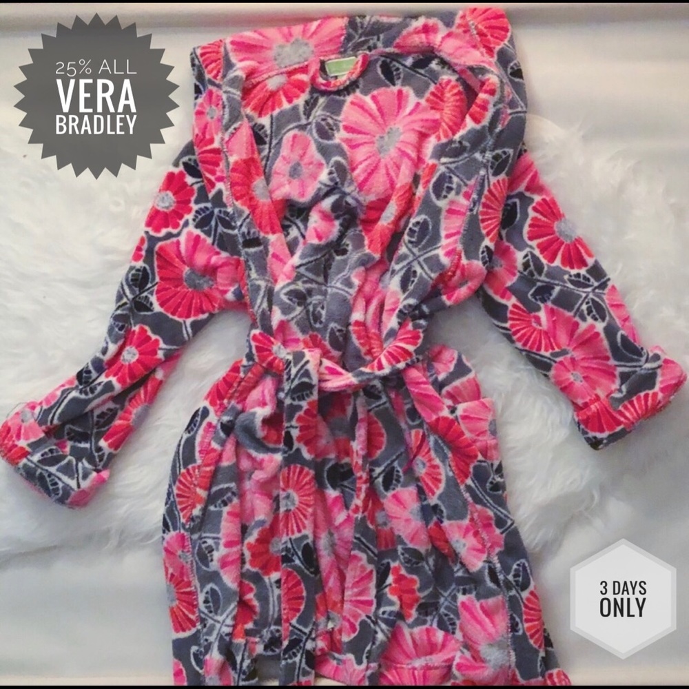 Vera Bradley Bath Robe with Waist Tie